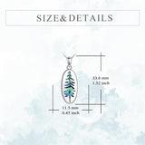 Sterling Silver Mountain Bear Pine Tree Sun Ocean Snowy Mountain Pendant Necklace