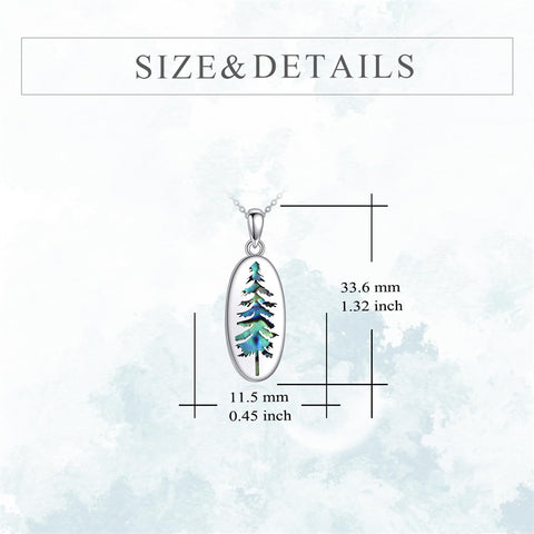 Sterling Silver Mountain Bear Pine Tree Sun Ocean Snowy Mountain Pendant Necklace