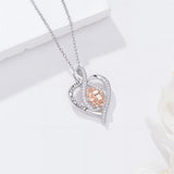 Sterling Silver Father-Daughter Pendant Necklace With Engraved