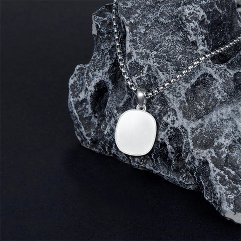 Sterling Silver Customized Text and Birthstone Pendant Necklace Graduation Gift