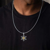 Star of David Necklace Sterling Silver Jewish Necklace for Men