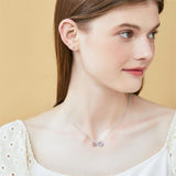 10K 14K 18K Gold Personalized Birthstone Engraved Infinity Rose Flower Pendant Necklace
