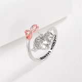 Highland Cow Ring 925 Sterling Silver Rings Gift For Women Girls