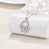 Sterling Silver Corgi Pendant  Animal Necklace