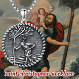 Sterling Silver Crown of Thorns Jesus St Benedict St Michael Pendant Necklace