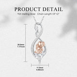 Sterling Silver 12 Month Birthstone Infinity Heart Animal Pendant Necklace Christmas Birthday Jewelry Gift