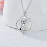 Sterling Silver Raccoon Dolphin Sea Otter Wolf Sloth Mother Daughter Pendant Necklace