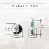 Sterling Silver Mountain Bear Pine Tree Sun Ocean Snowy Mountain Pendant Necklace