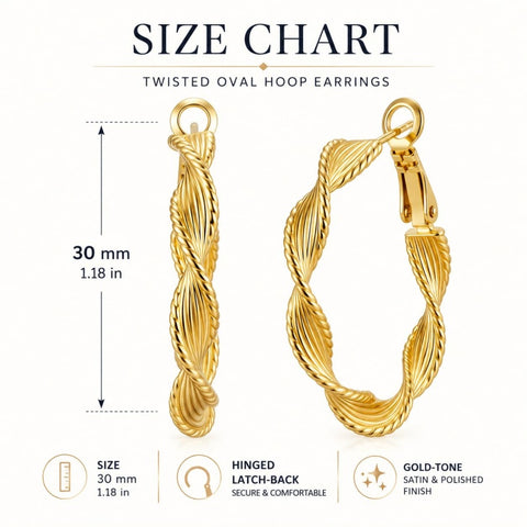 14K Gold Plated  Lightweight Hoop Earring for Women