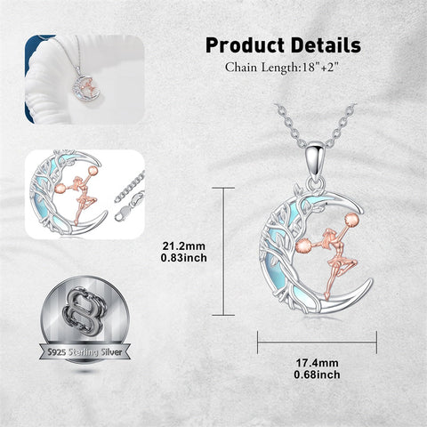 Sterling SIlver Runner Volleyball Tennis Basketball Soccer Inspirational Pendant  Necklace for Women