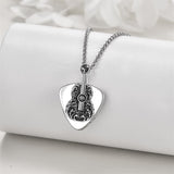 Guitar Urn Necklaces for Ashes Sterling Silver Cremation Urn Necklaces Memorial Keepsake With Filling Tool…