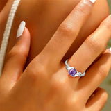 Copper Personalized Birthstone Engraved Class Ring for Women Graduation Gifts for Her