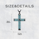 Sterling Silver Cross Religious Necklace for Men