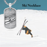Sterling Silver Dog Tag Baseball Basketball Softball Soccer Pendant Necklace for Men