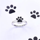 Sterling Silver Forever in My Heart Cremation Urn Ring Hold Loved Pet Dog Ashes Memorial Jewelry