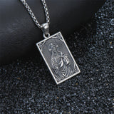 Sterling Silver Saint Anthony Saint Jude Saint Christopher   Saint Michael Amulet Religious Pendant Necklace