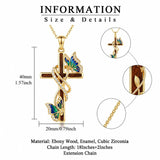 14K Gold Plated Wooden Pendant Necklace Beliefs jewelry