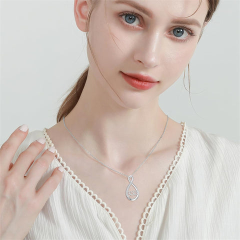 Sterling Silver 111 222 333 444 555 777 888 999 Infinity Angel Number Pendant Necklace