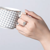 Rose Flower Cremation Urn Ring for Ashes 925 Sterling Silver Cremation Keepsake Ring Jewelry for Women Mom