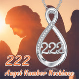 Sterling Silver 111 222 333 444 555 777 888 999 Infinity Angel Number Pendant Necklace