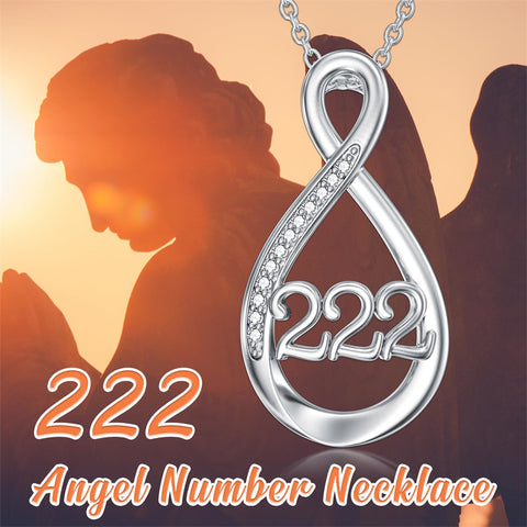 Sterling Silver 111 222 333 444 555 777 888 999 Infinity Angel Number Pendant Necklace