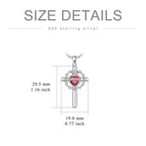 Sterling Silver Wooden Cross Pendant Necklace