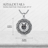 Sterling Silver Oxidized Tiger Wolf Lion Leopard Pendant Necklace for Men