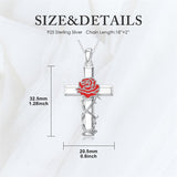 Sterling Silver Lion Semicolon Rose Sunflower Cross Pendant Religious Necklace