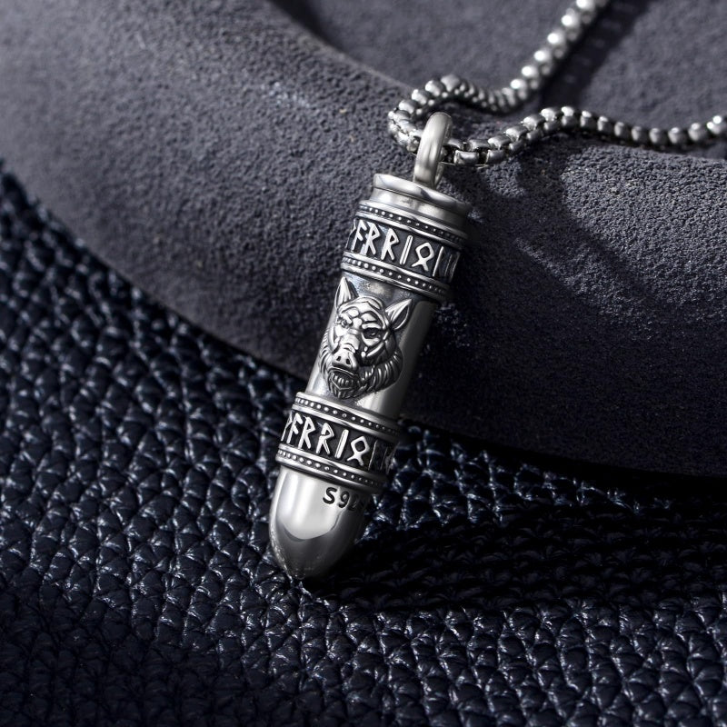 Sterling Silver Bullet Butterfly Rose Dragon Eagle Jesus Urn Necklace for Ashes
