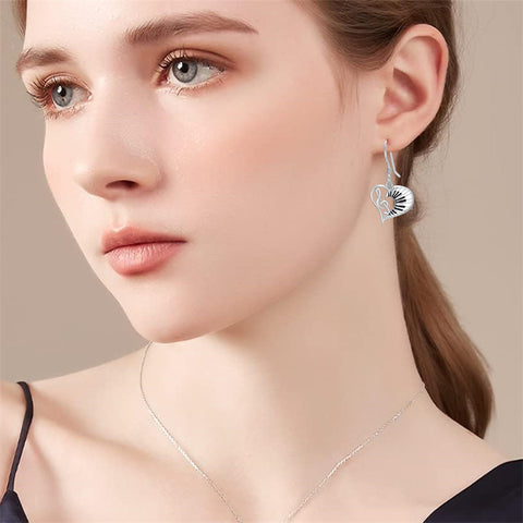 Sterling Silver Piano Drum Trumpet Music Dangle Earrings for Women