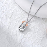 Sterling Silver 12 Month Birthstone Axolotl Pendant Necklace for Women