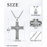 14K Gold Plated Celtic Vikin Cross Pendant Necklace Irish Jewelry Religious Protective Gift