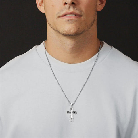 Sterling Silver Cross Christian Pendant Necklace