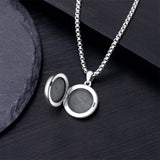 Sterling Silver Personalized Photo Memento Mori Pendant Skull Pendant Necklace