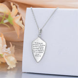 Shield Necklace S925 Sterling Silver Knights Templar Cross Joshua 1:9 Men's Verse Bible Armor of God Necklace Gift