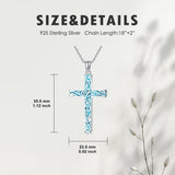 Sterling Silver Cross Pendant Necklace Christian Religious Jewelry Gifts for Anniversary