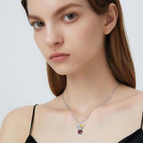 14K Gold Heart Birthstone Highland Cow Pendant Necklace