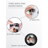 Sterling Silver 12 Months Birthstone Personalized Photo Projection  Pendant Necklace