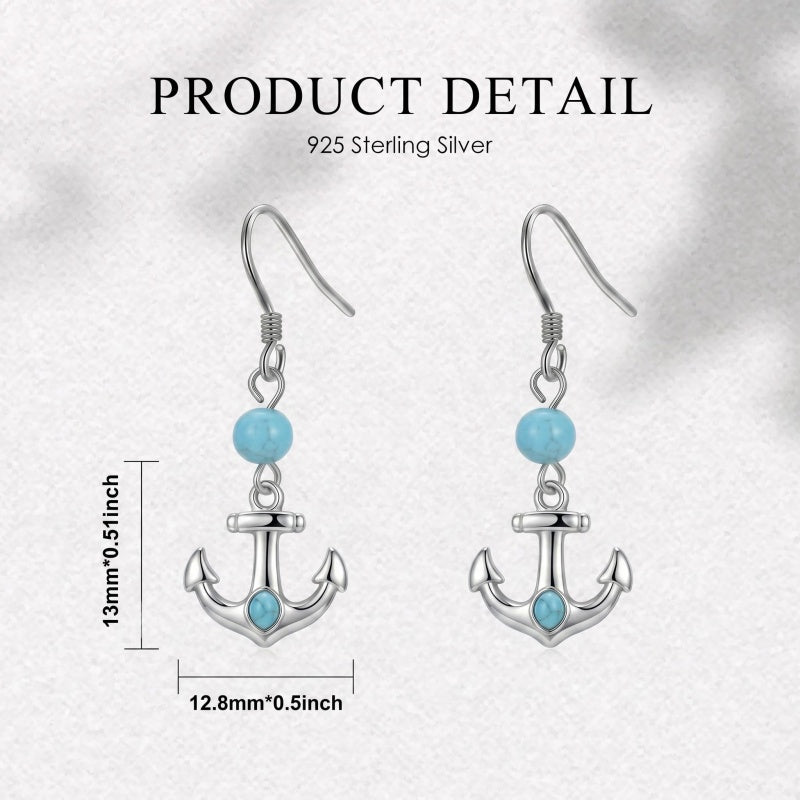 Sterling Silver Turquoise Owl Dragonfly Butterfly Hummingbird Dangle Earrings
