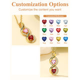 Sterling Silver Personalized  Birthstone Infinity Necklace for Women