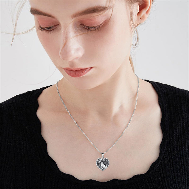 Sterling Silver Heart Rabbit Dog Cat Butterfly Dragonfly Hummingbird Wolf Urn Necklace for Ashes