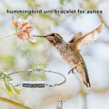 Sterling Silver Bee Celtic Knot Hummingbird Rose Sunflower Bar Urn Bracelet for Ashes