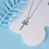 Sterling Silver Ankh Cross Protection Pendant Necklace