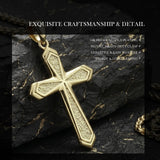 14K Gold Plated Cross Pendant Necklace for Men
