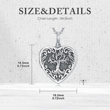 Sterling Silver Heart Personalized Photo Tree of Life Urn Necklaces for Ashes