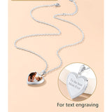 Copper Personalized Photo Heart Pendant Necklace