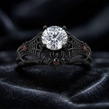 Sterling Silver 10K 14K 18K Gold Custom Engraved Moissanite Engagement Wedding Ring