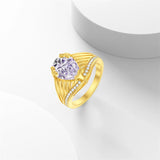 10K 14K 18K Gold 3CT Engagement Wedding Band Promise Ring for Men