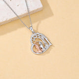 Sterling Silver Tree of Life Father Daughter Sister Pendant Necklace for Women Christmas Gift