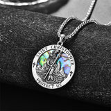 925 Sterling Silver Patron Saint Medals Saint Christopher Amulet Saint Michael Necklace Protection Jewelry for Men